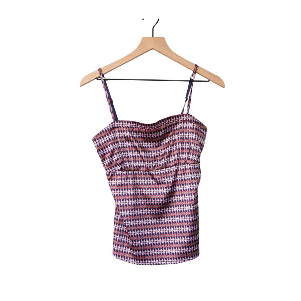 Y2K NY&Co Purple Geometric Babydoll Cami Small